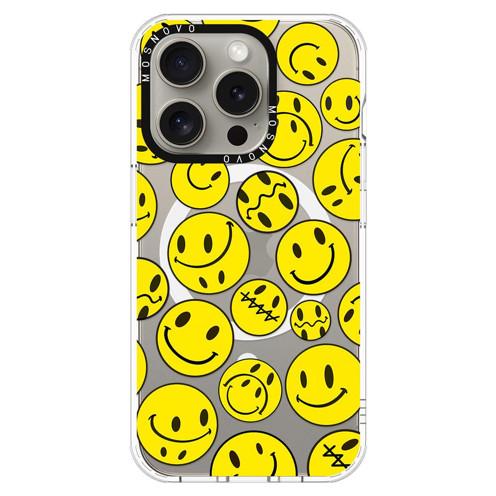 Smiley Face Phone Case - iPhone 15 Pro Case - MOSNOVO