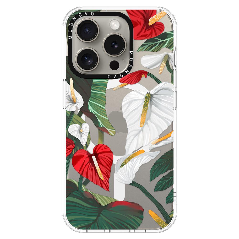 Anthurium Phone Case - iPhone 15 Pro Case - MOSNOVO