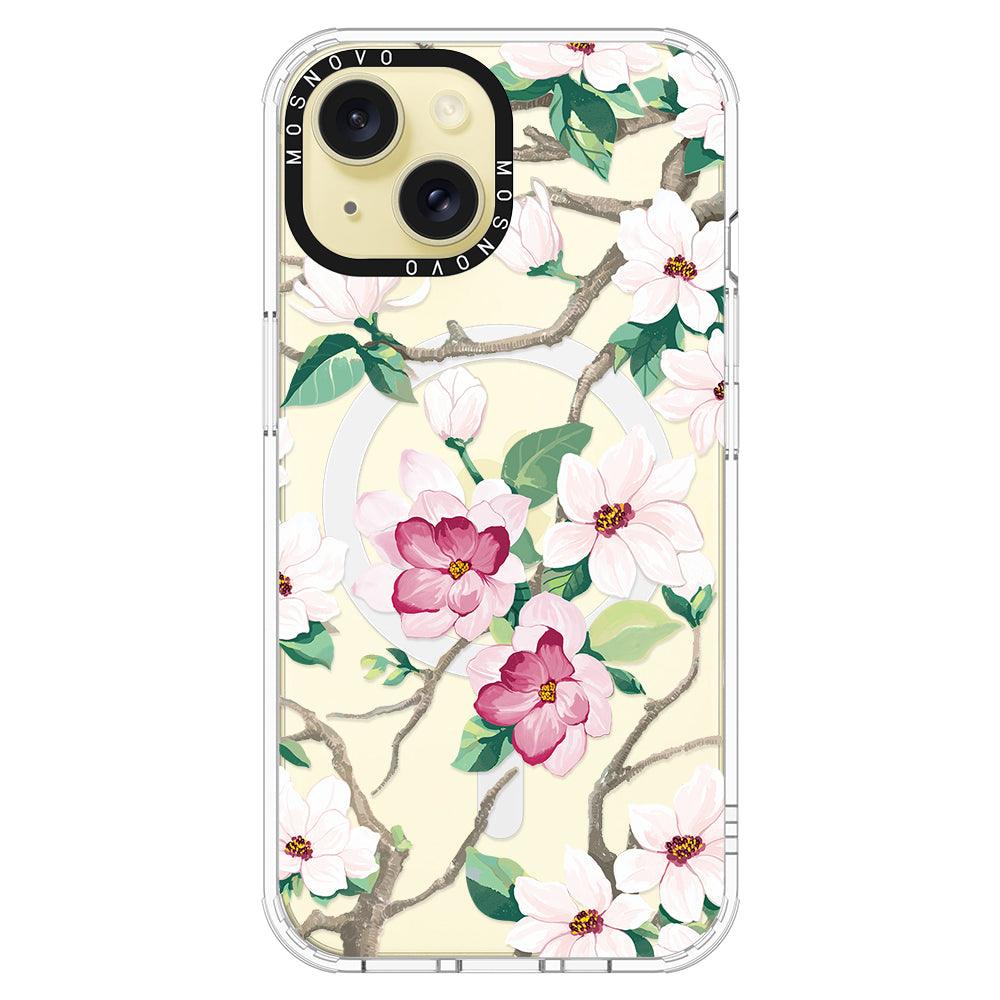 Magnolia Phone Case - iPhone 15 Case - MOSNOVO