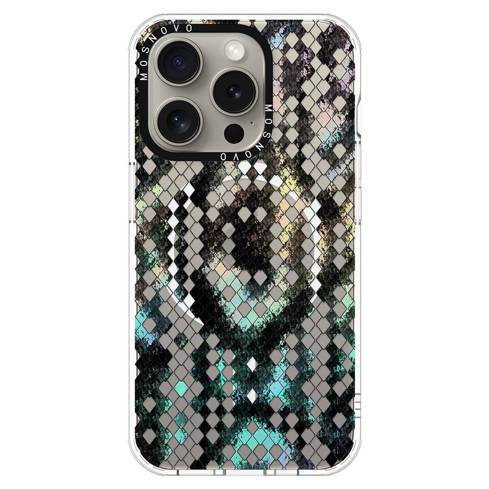 Rainbow Snake Print Phone Case - iPhone 15 Pro Case - MOSNOVO