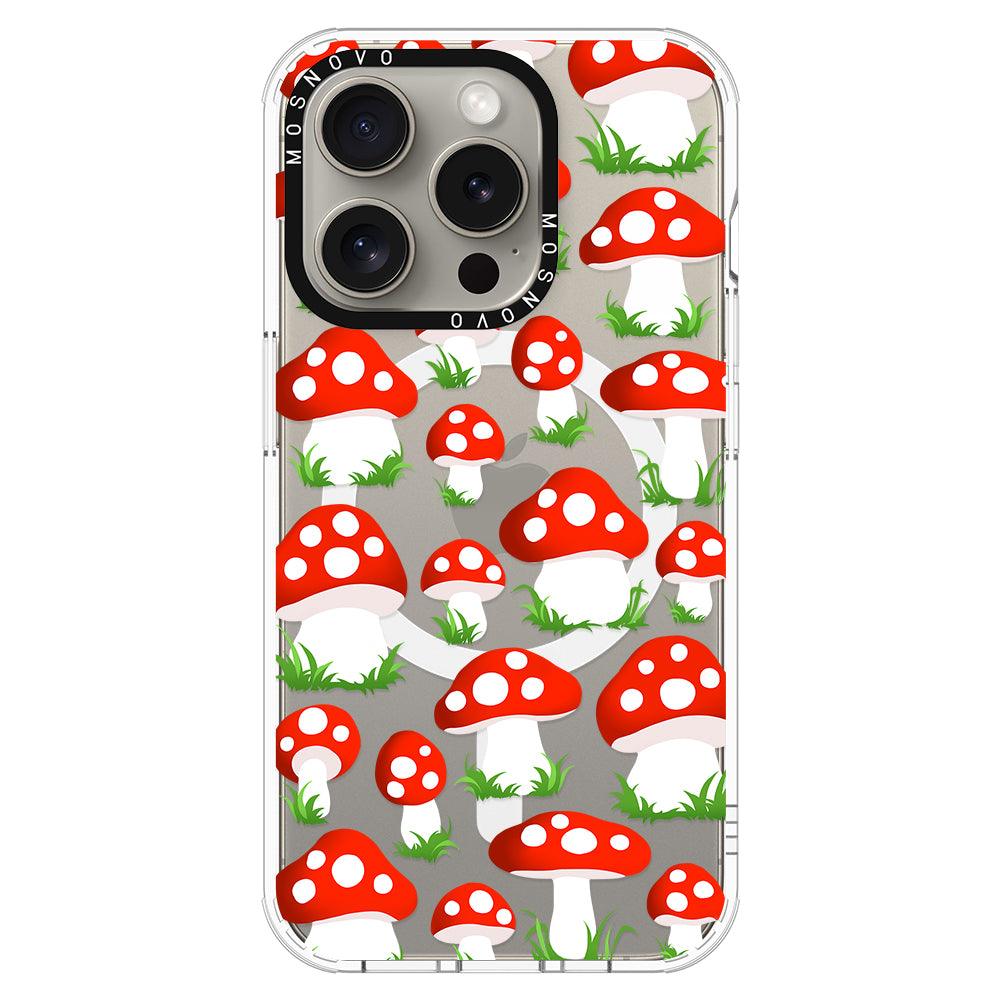 Cute Mushroom Phone Case - iPhone 15 Pro Case - MOSNOVO