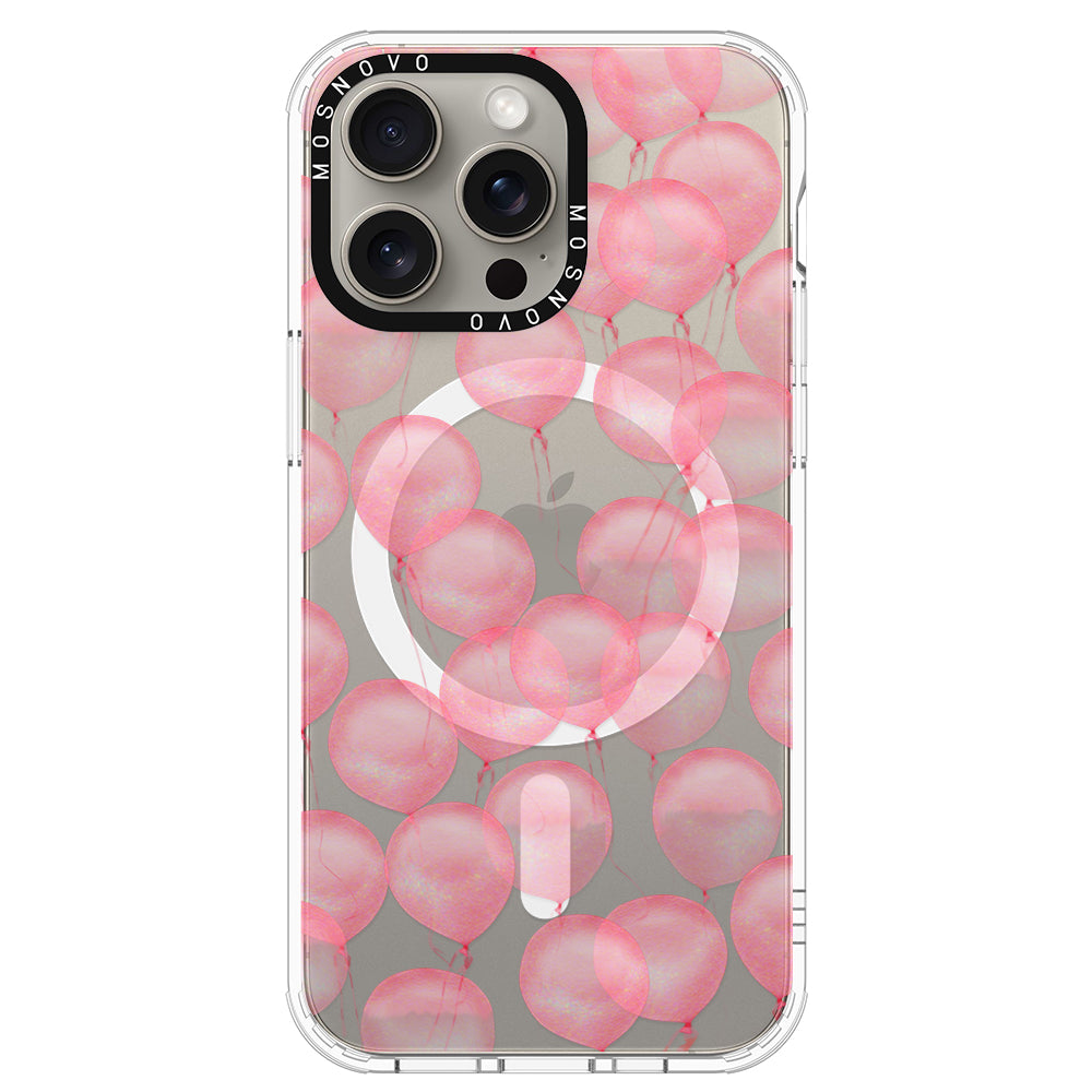 Pink Ballons Phone Case - iPhone 15 Pro Max Case - MOSNOVO