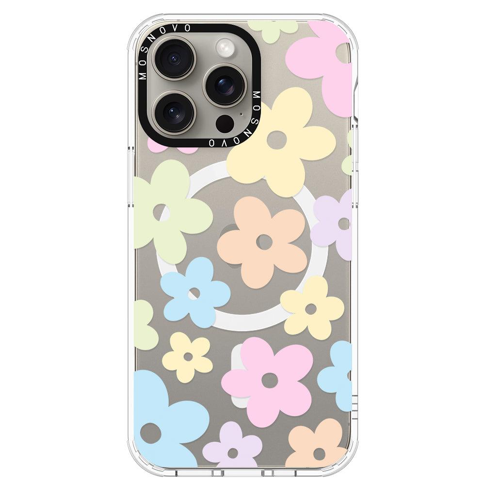 Pastel Flower Phone Case - iPhone 15 Pro Max Case - MOSNOVO