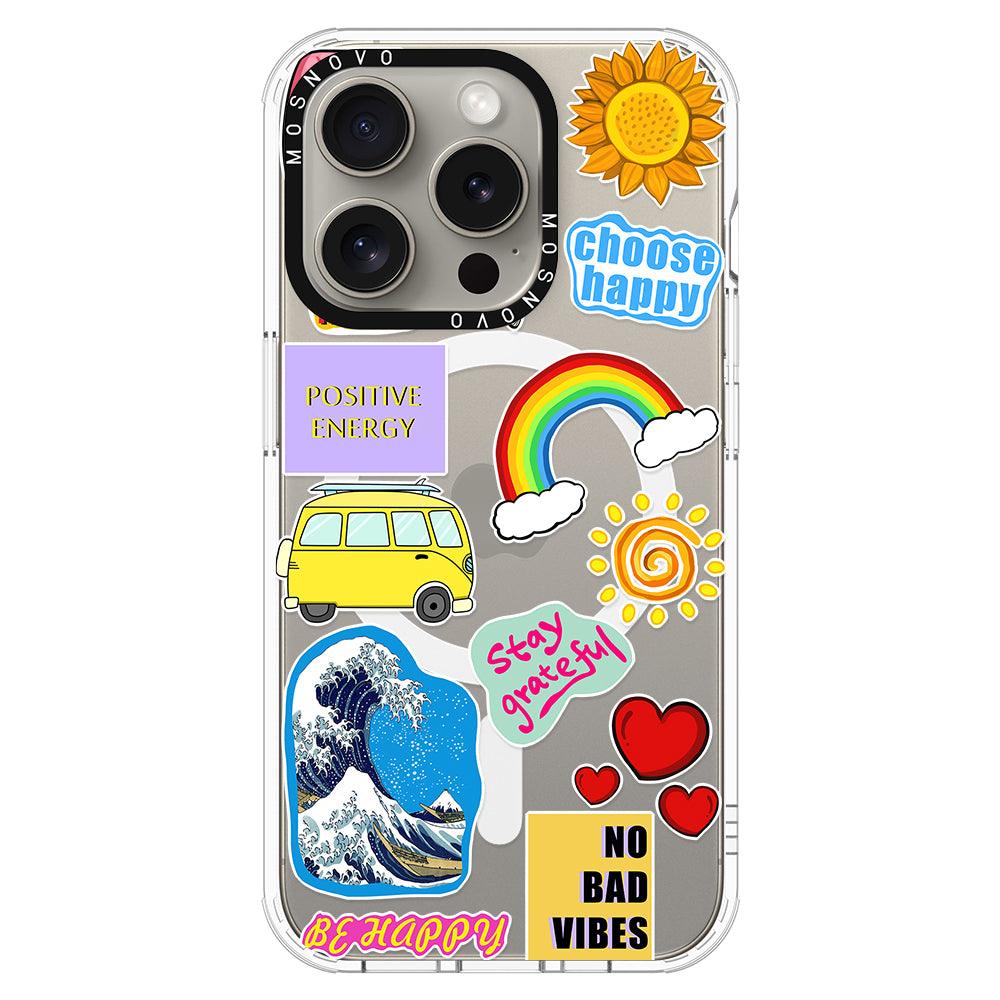 Happy Vibes Phone Case - iPhone 15 Pro Case - MOSNOVO