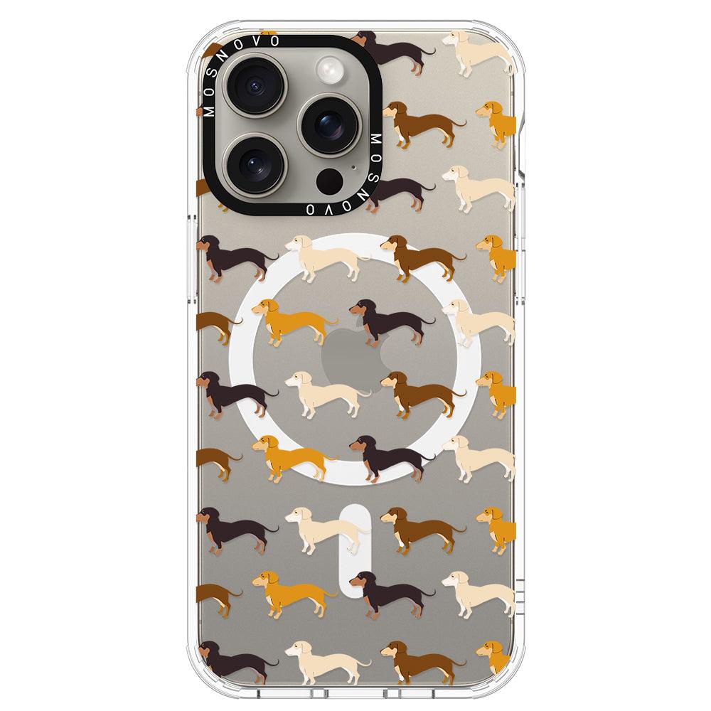 Cute Dachshund Phone Case - iPhone 15 Pro Max Case - MOSNOVO