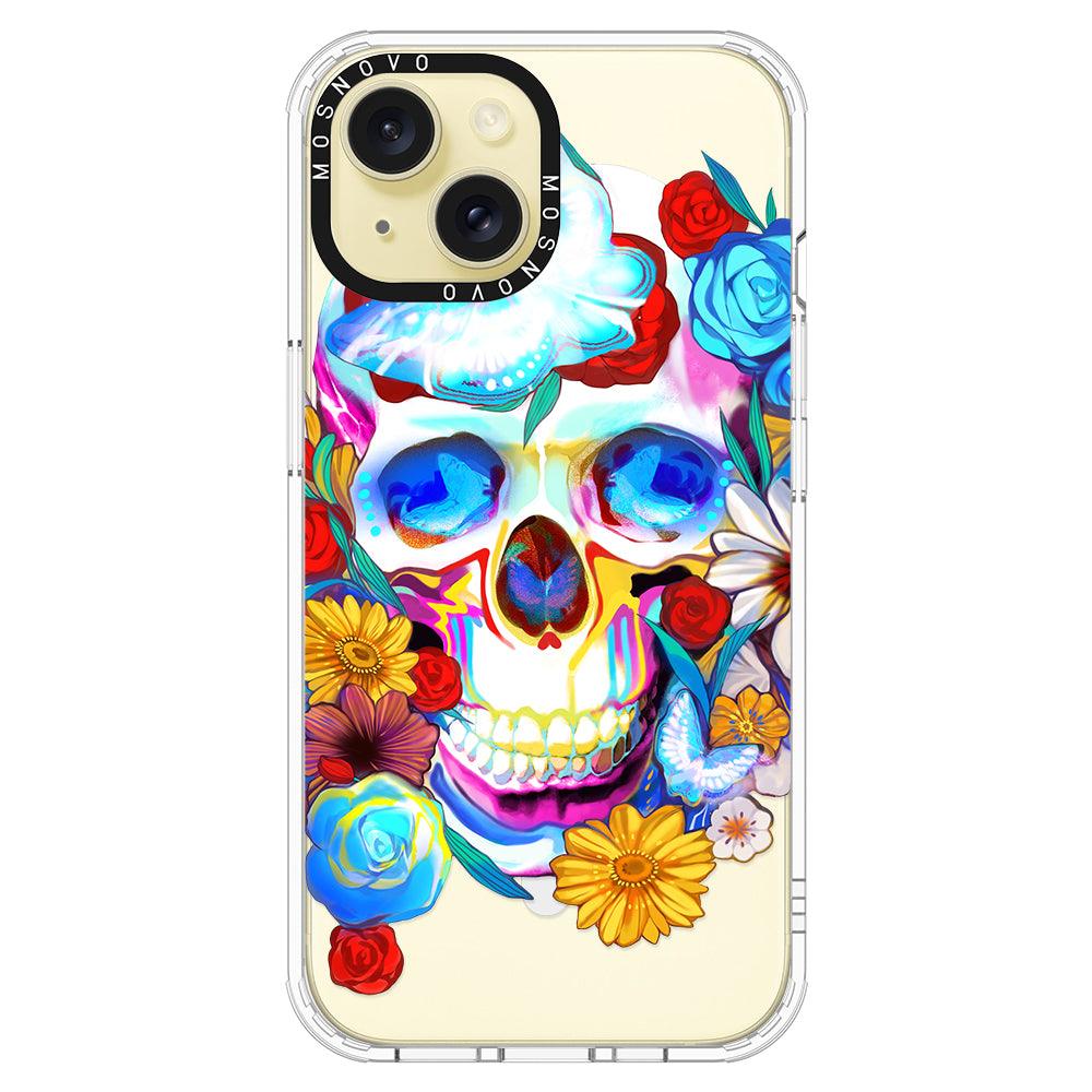 Neon Skull Phone Case - iPhone 15 Case - MOSNOVO