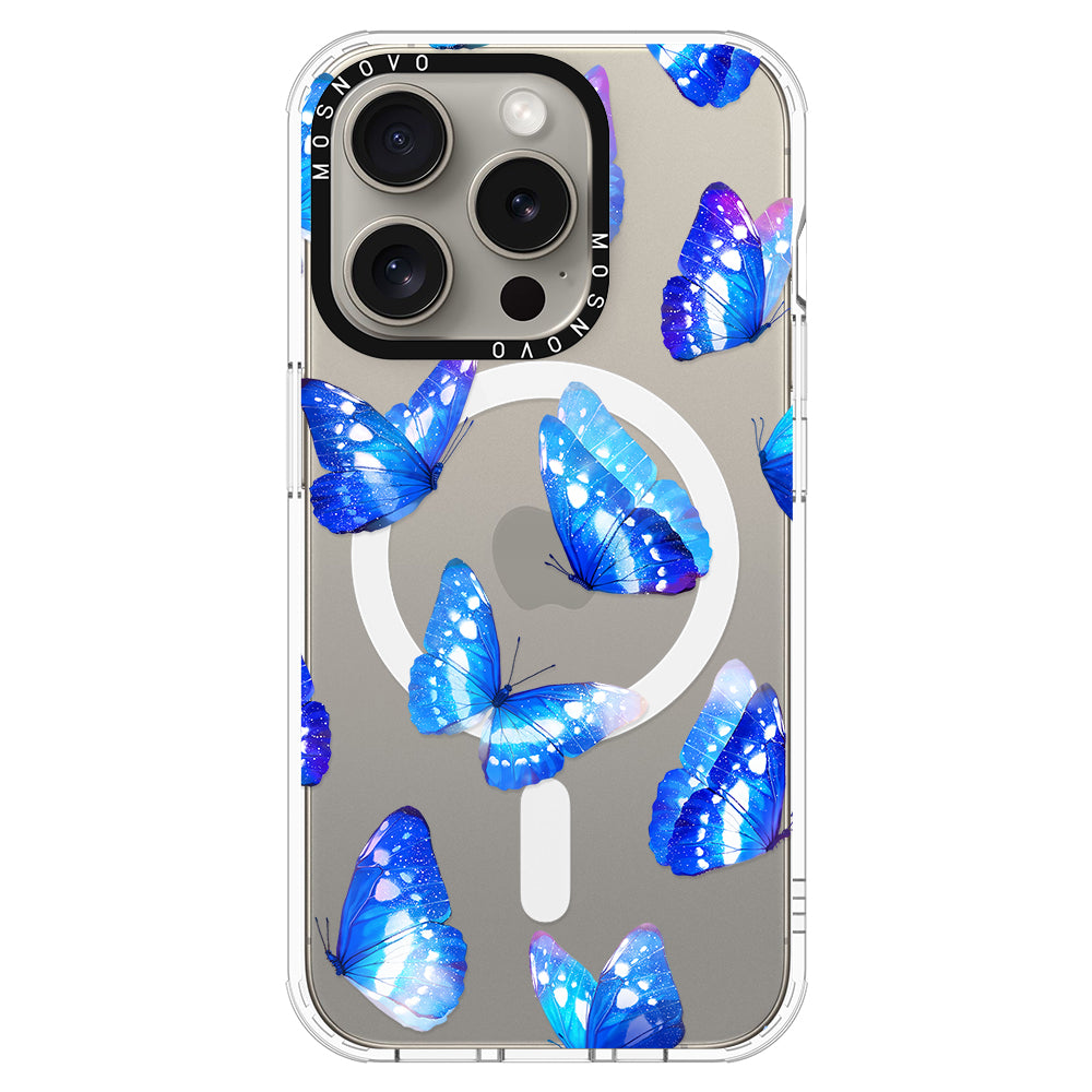 Stunning Blue Butterflies Phone Case - iPhone 15 Pro Case - MOSNOVO