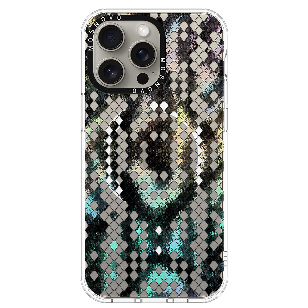 Rainbow Snake Print Phone Case - iPhone 15 Pro Max Case - MOSNOVO