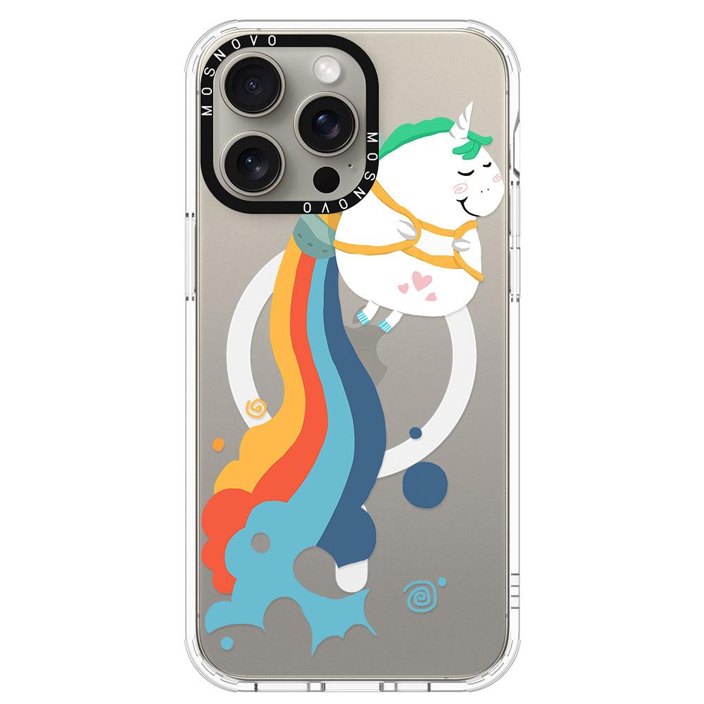 Cute Rainbow Unicorn Phone Case - iPhone 15 Pro Max Case - MOSNOVO