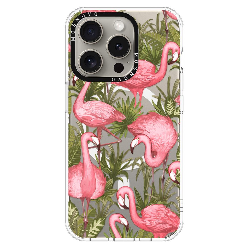 Jungle Flamingo Phone Case - iPhone 15 Pro Case - MOSNOVO