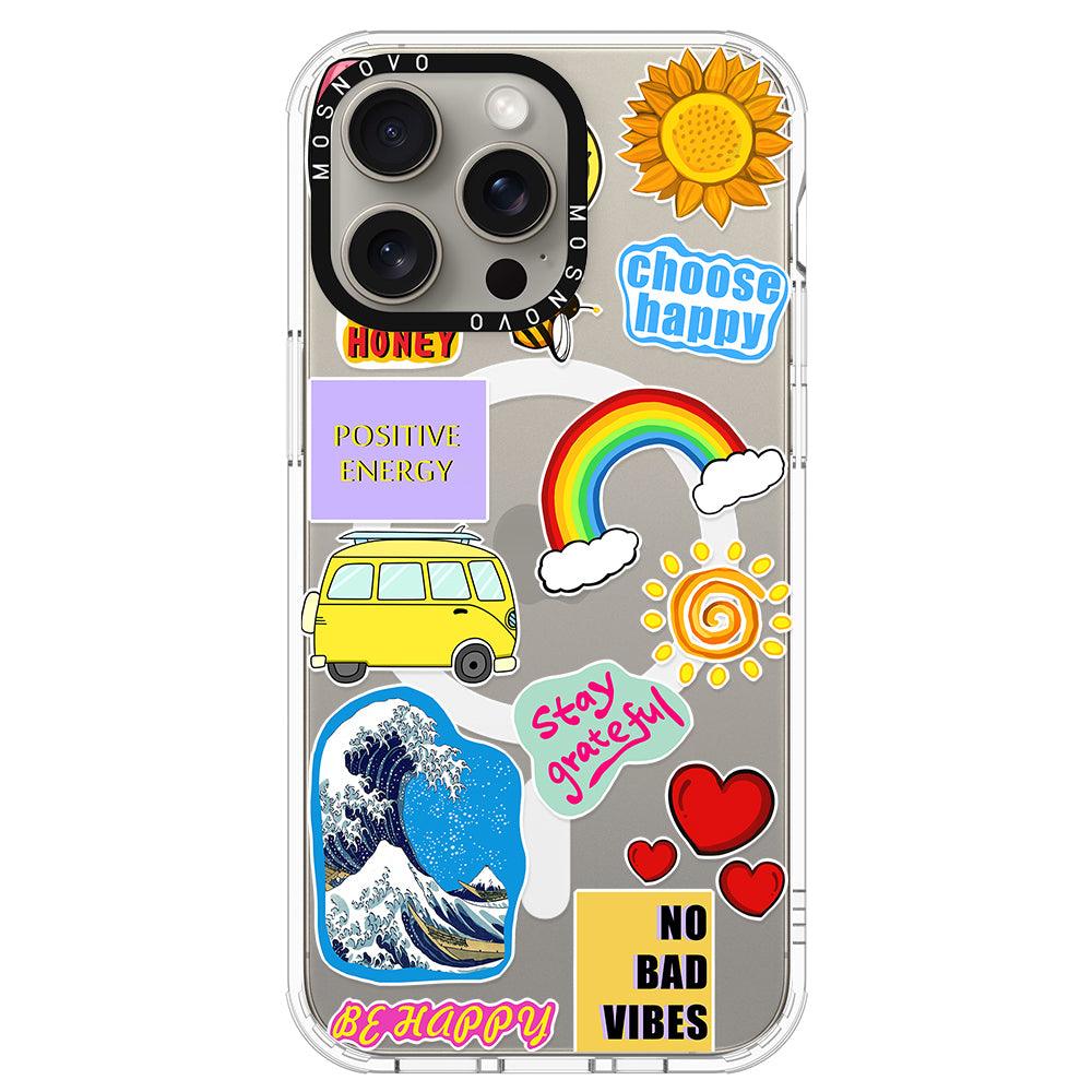 Happy Vibes Phone Case - iPhone 15 Pro Max Case - MOSNOVO