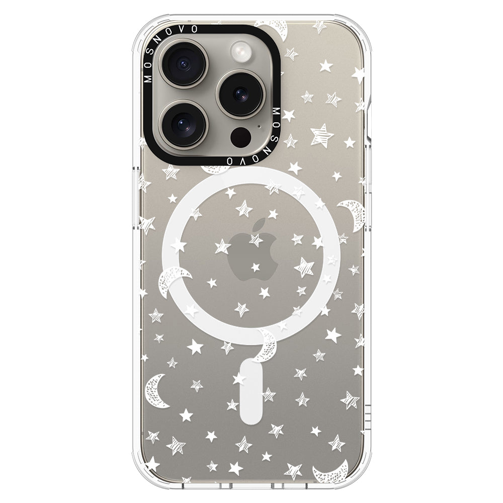 Night Moon Sky Phone Case - iPhone 15 Pro Case - MOSNOVO