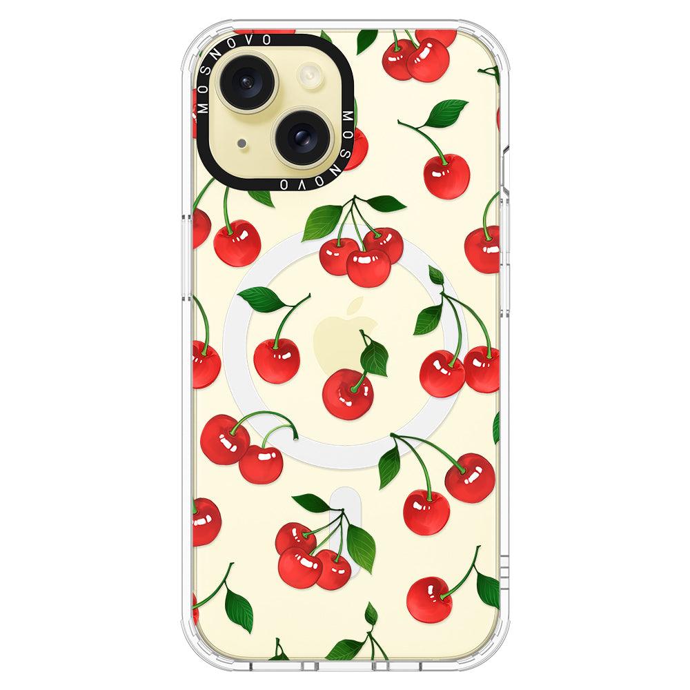 Cute Cherry Phone Case - iPhone 15 Case Clear With Magsafe