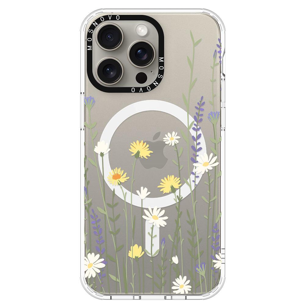 Wild Meadow Floral Phone Case - iPhone 15 Pro Max Case - MOSNOVO