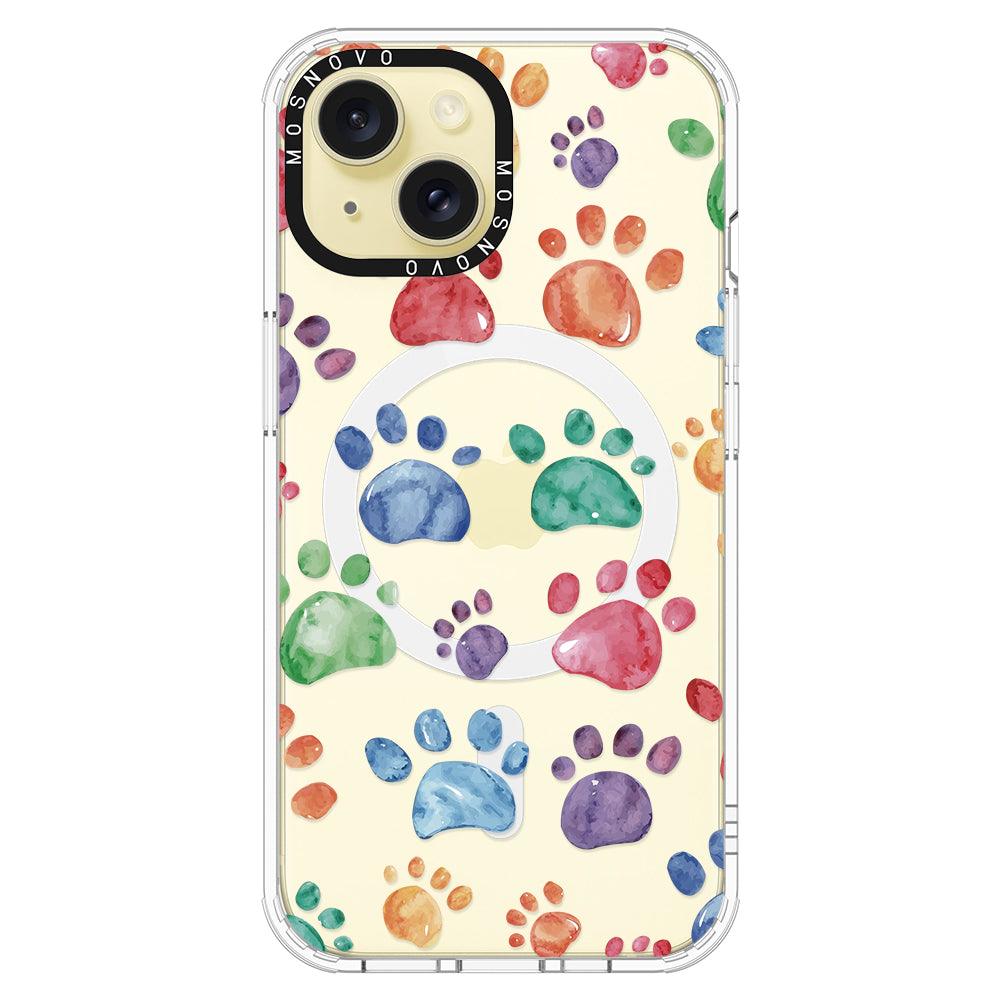 Colorful Paw Phone Case - iPhone 15 Case - MOSNOVO