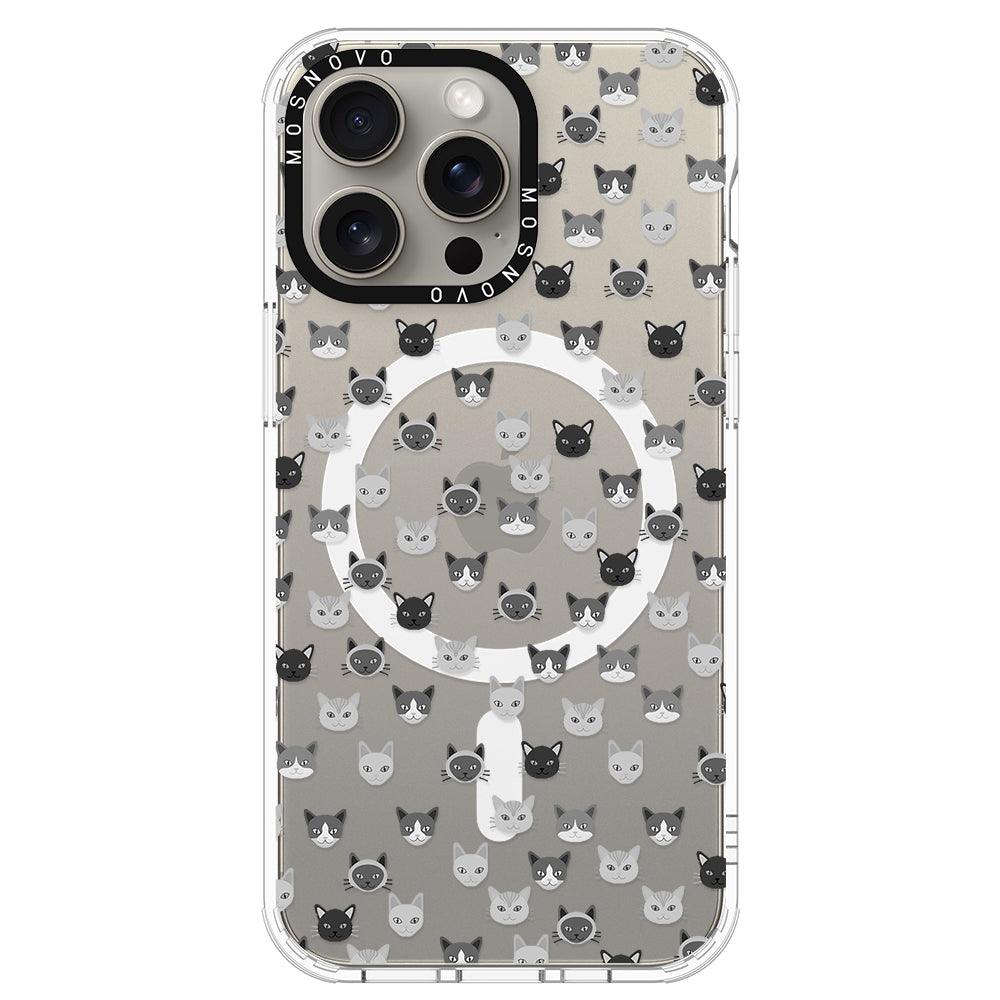 Cats Head Phone Case - iPhone 15 Pro Max Case - MOSNOVO