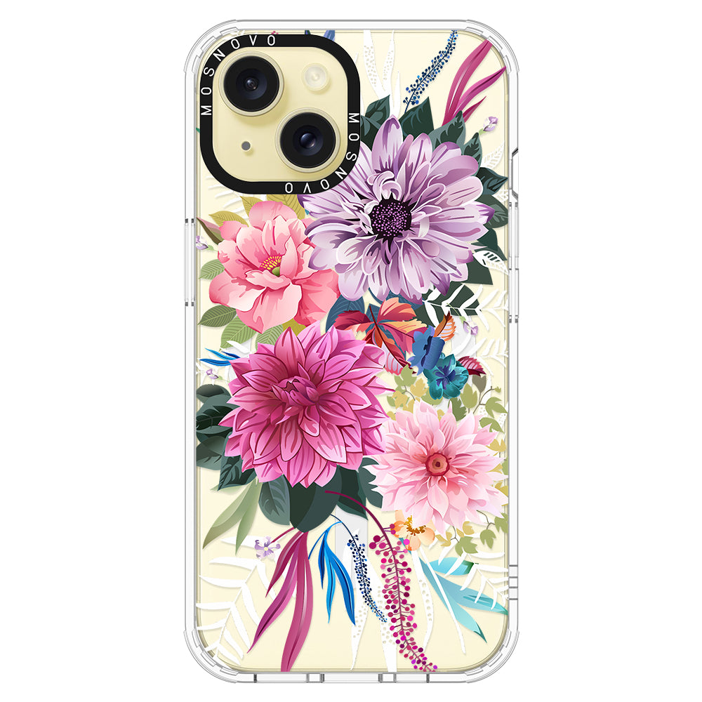 Dahlia Bloom Phone Case - iPhone 15 Case - MOSNOVO