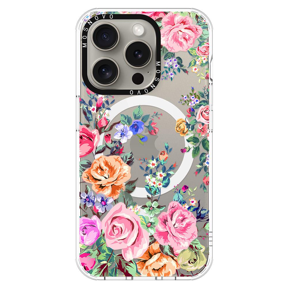 Flower Garden Phone Case - iPhone 15 Pro Case - MOSNOVO