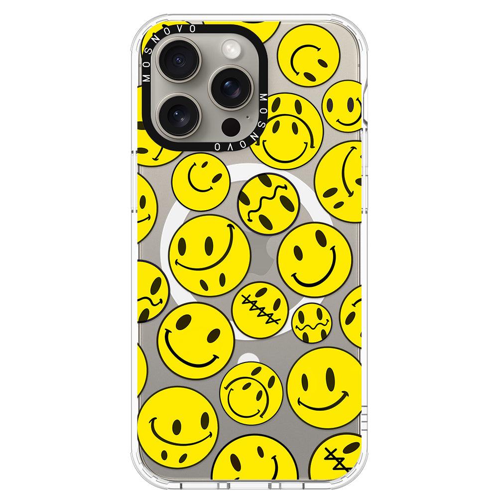 Smiley Face Phone Case - iPhone 15 Pro Max Case - MOSNOVO