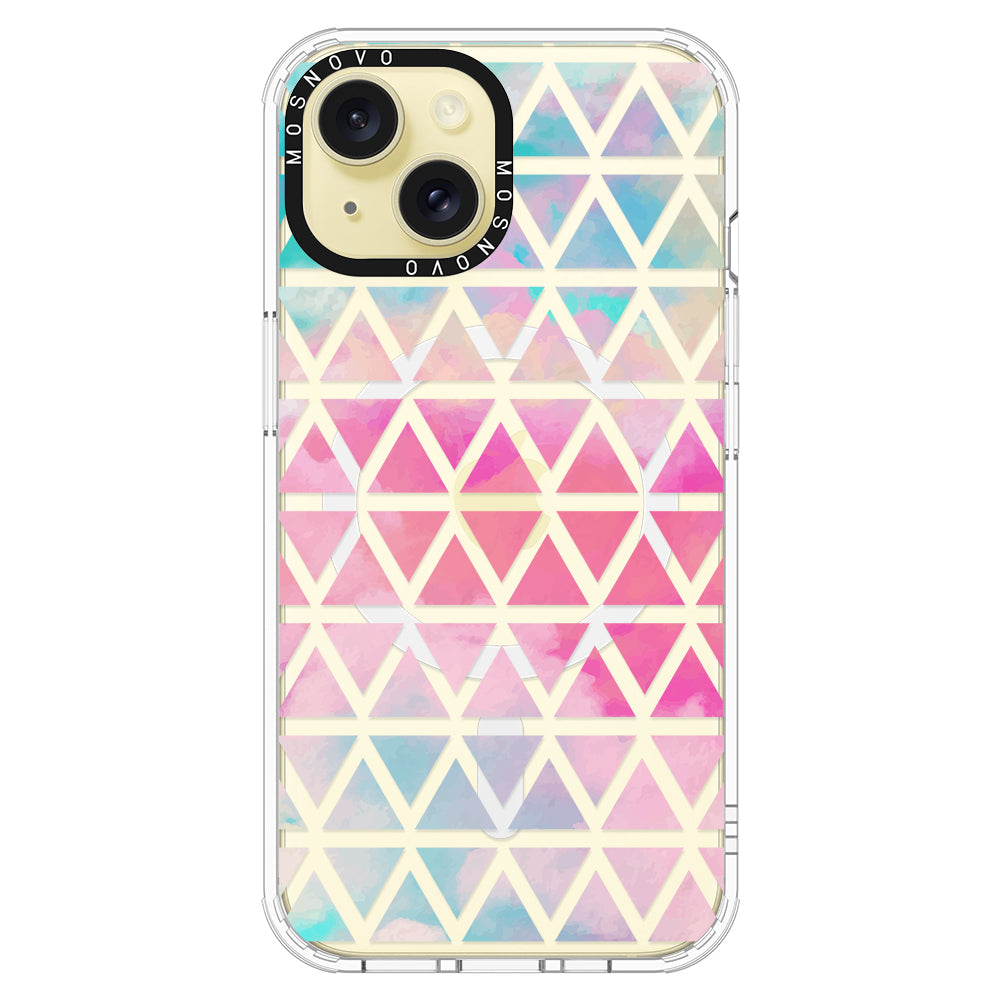 Gradient Triangles Phone Case - iPhone 15 Case - MOSNOVO