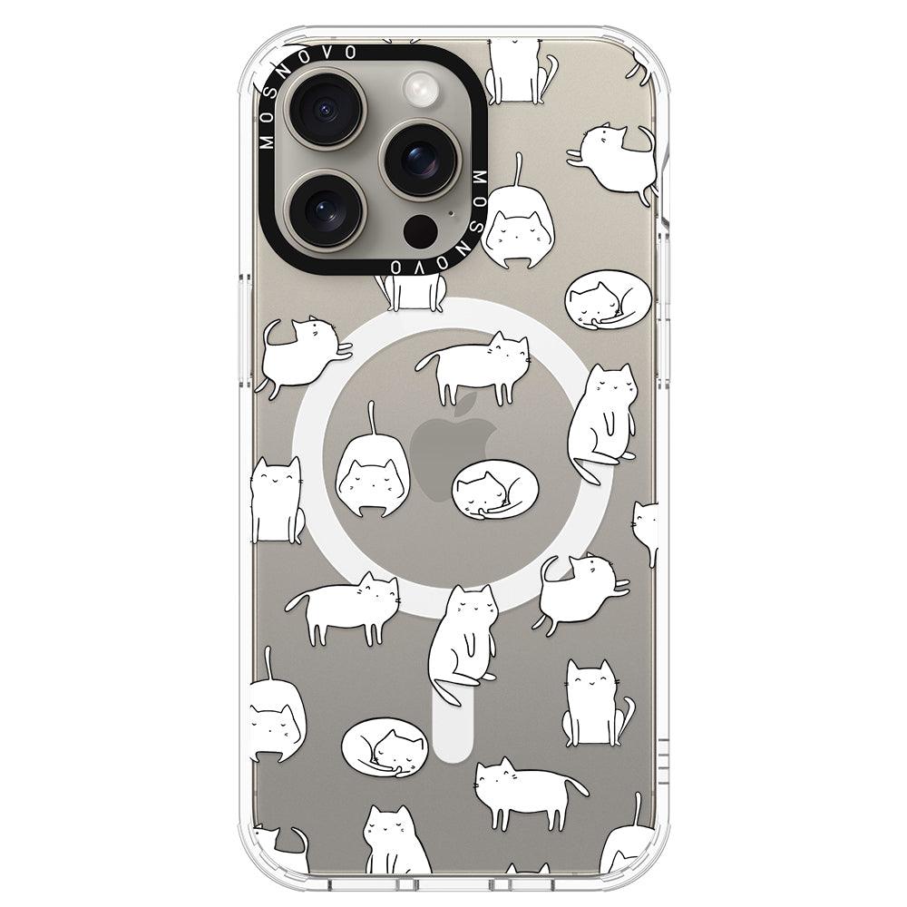 Cute Cats Phone Case - iPhone 15 Pro Max Case - MOSNOVO