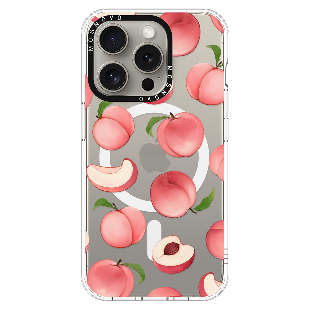 Cute Peach Phone Case - iPhone 15 Pro Case - MOSNOVO