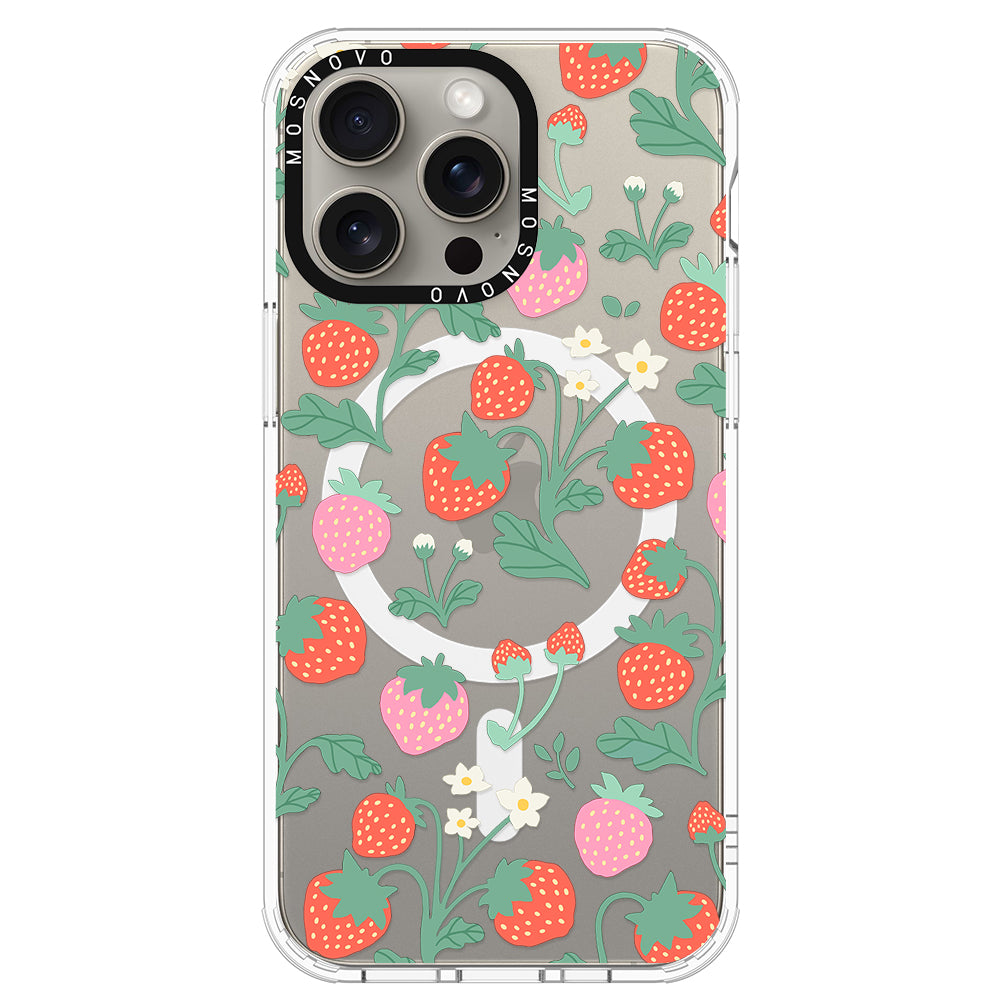 Cute Strawberry Phone Case - iPhone 15 Pro Max Case - MOSNOVO