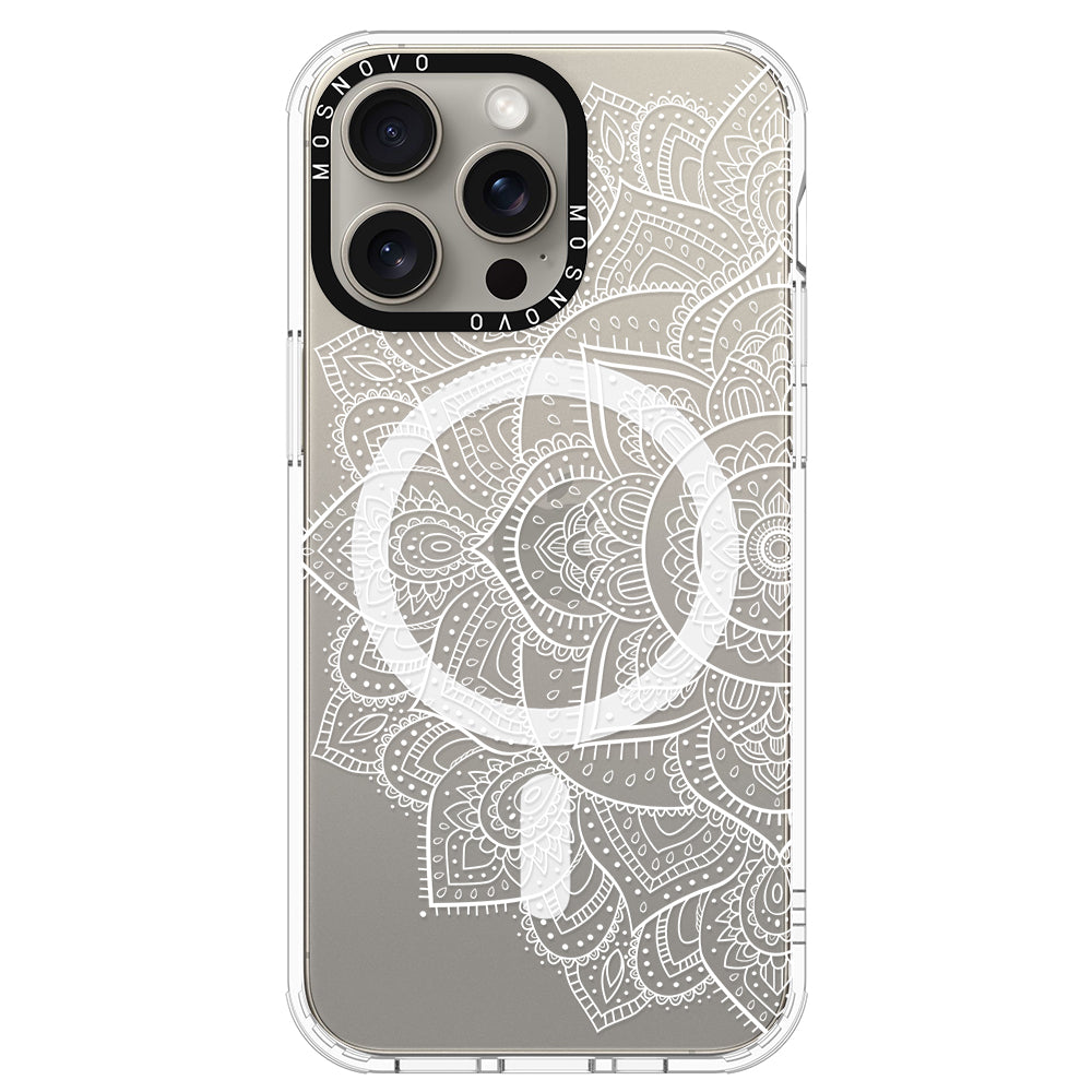 Half Mandala Phone Case - iPhone 15 Pro Max Case - MOSNOVO