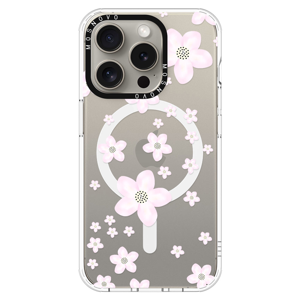 Pink Cherry Blossom Phone Case - iPhone 15 Pro Case - MOSNOVO