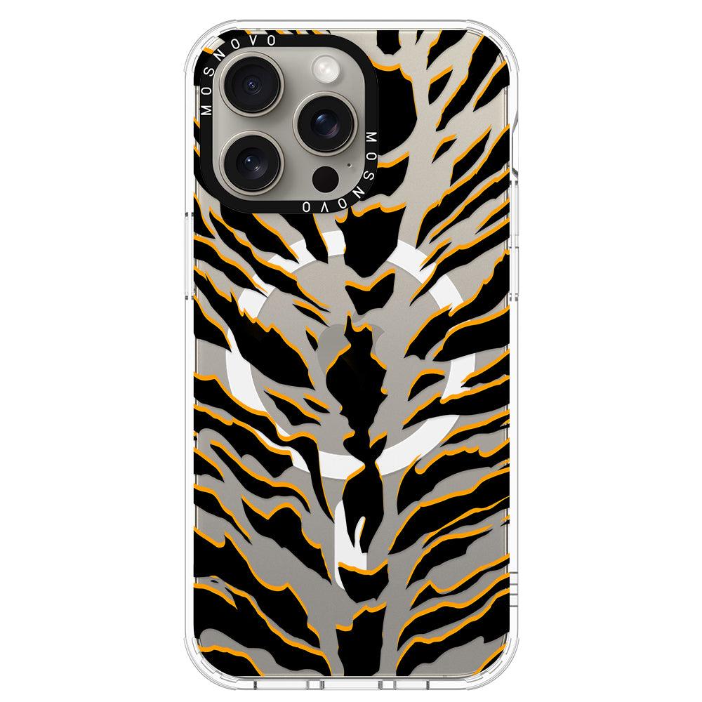 Tiger Print Phone Case - iPhone 15 Pro Max Case - MOSNOVO