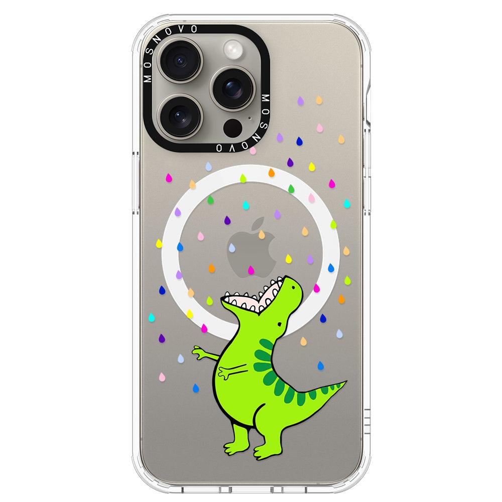 Rainbow Dinosaur Phone Case - iPhone 15 Pro Max Case - MOSNOVO