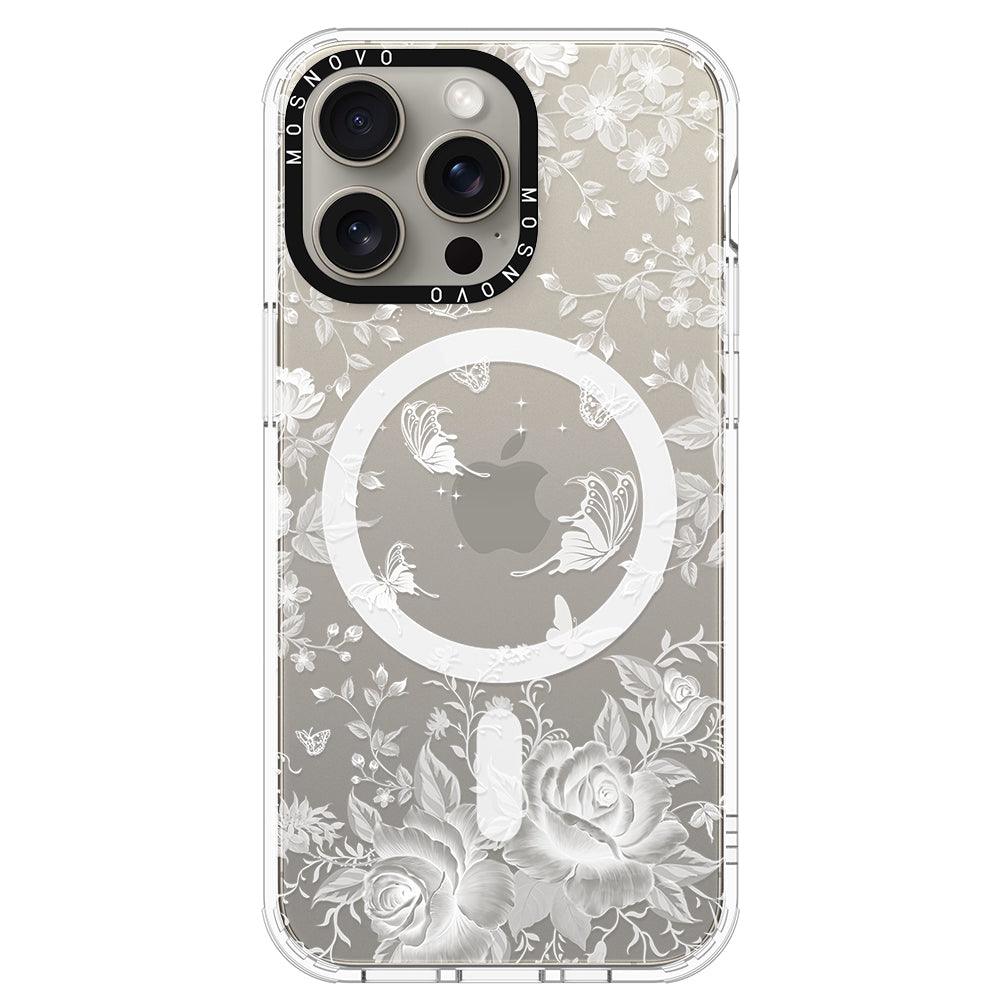 Fairy White Garden Phone Case - iPhone 15 Pro Max Case - MOSNOVO