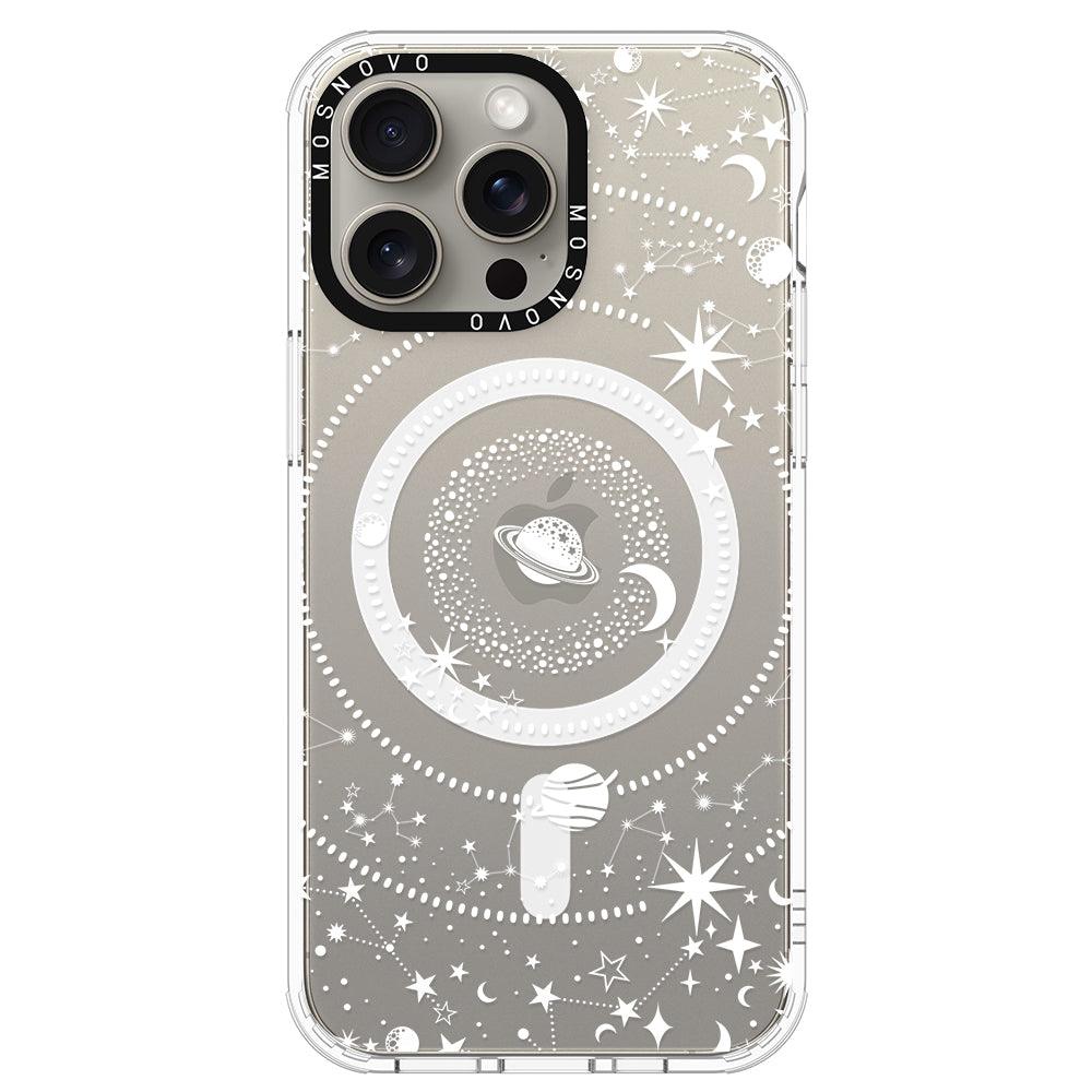 White Galaxy Phone Case - iPhone 15 Pro Max Case - MOSNOVO