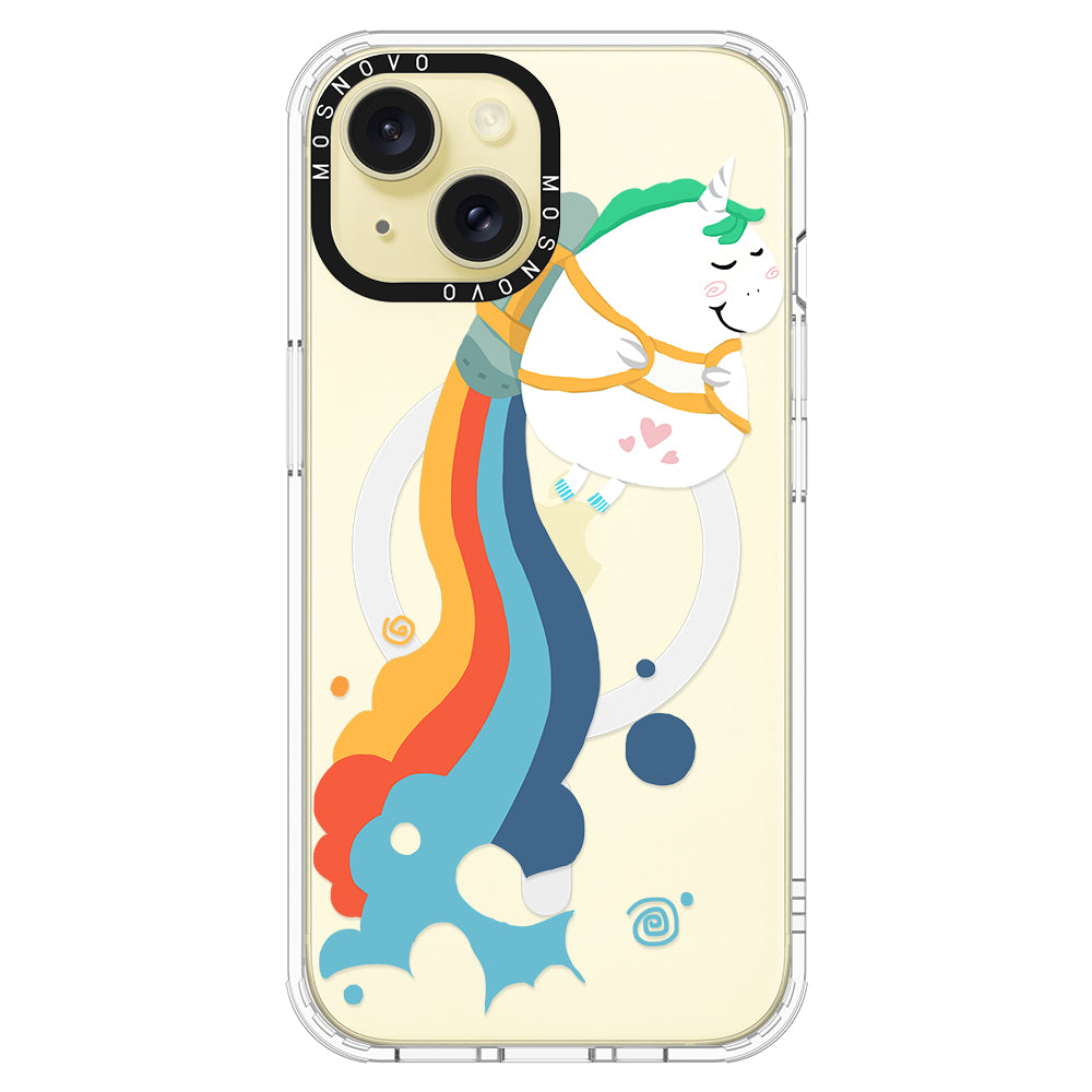 Cute Rainbow Unicorn Phone Case - iPhone 15 Plus Case - MOSNOVO