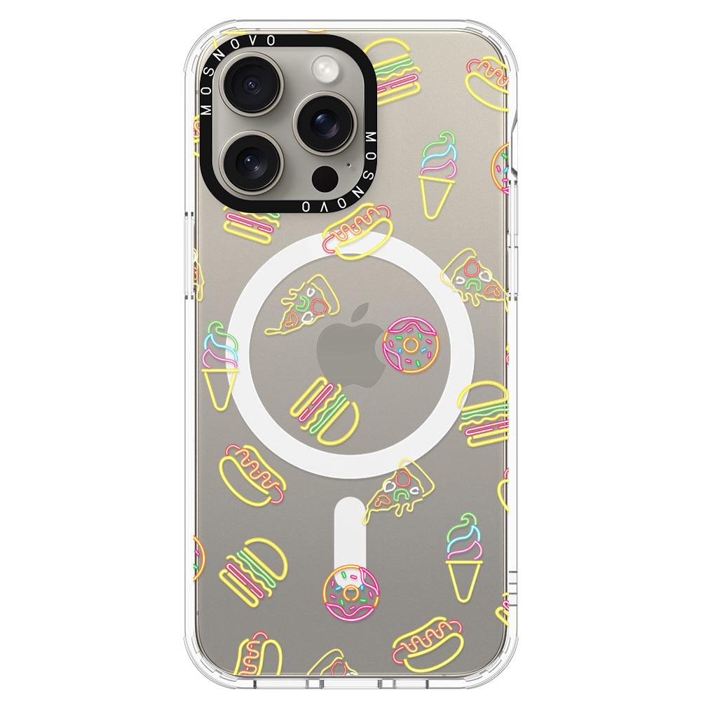 Neon Burgers Phone Case - iPhone 15 Pro Max Case - MOSNOVO