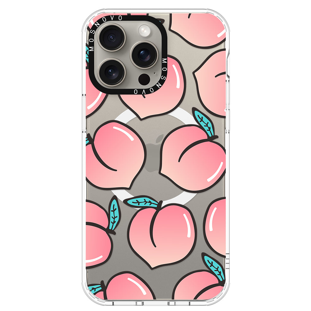 Cute Peach Phone Case - iPhone 15 Pro Max Case - MOSNOVO