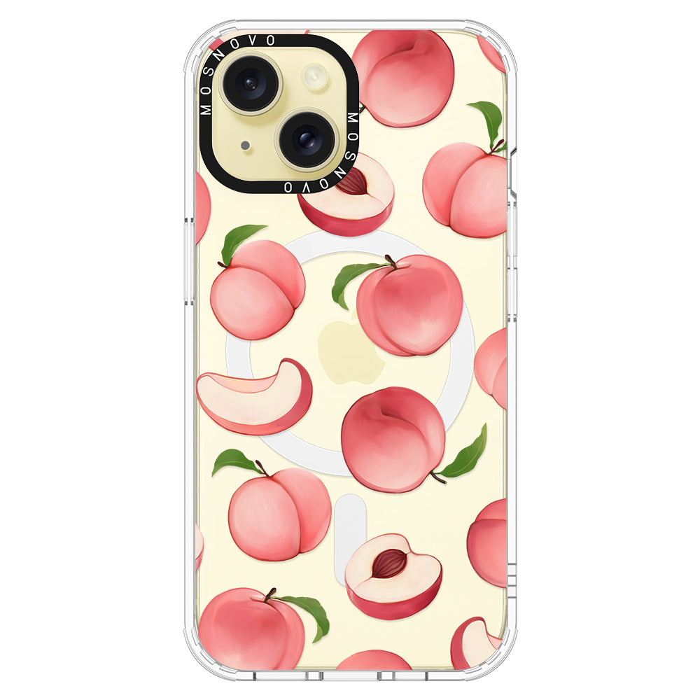 Cute Peach Phone Case - iPhone 15 Plus Case - MOSNOVO