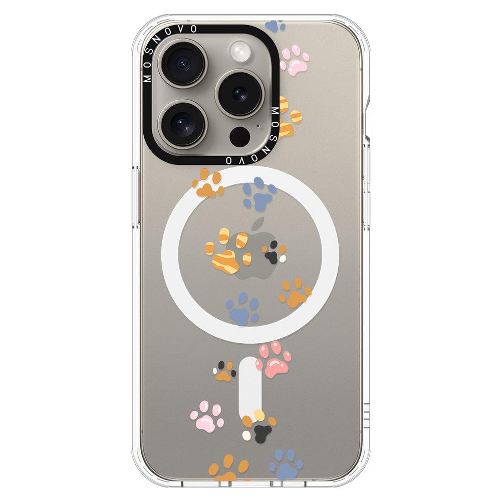 Colorful Paw Phone Case - iPhone 15 Pro Case - MOSNOVO