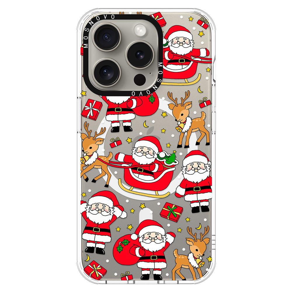 Cute Santa Claus Deer Phone Case - iPhone 15 Pro Case - MOSNOVO