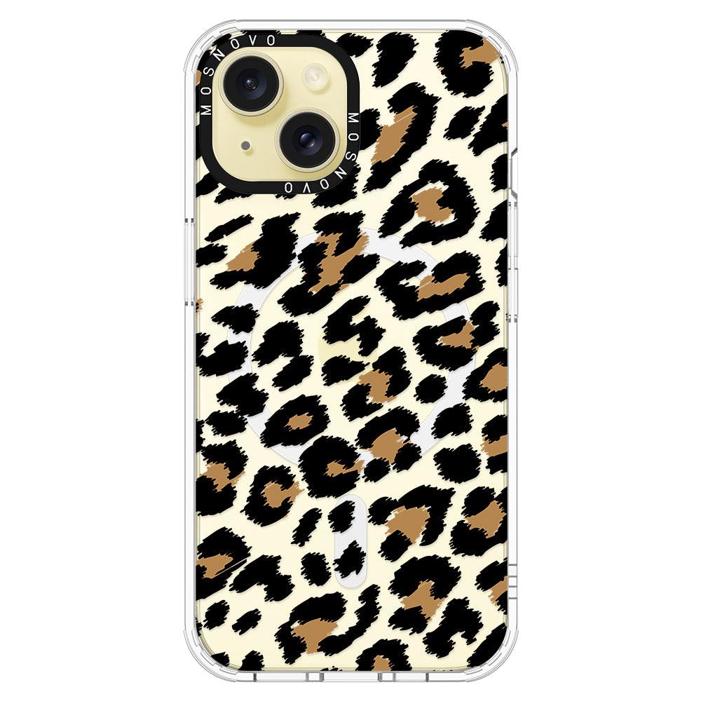 Leopard Print Phone Case - iPhone 15 Plus Case - MOSNOVO