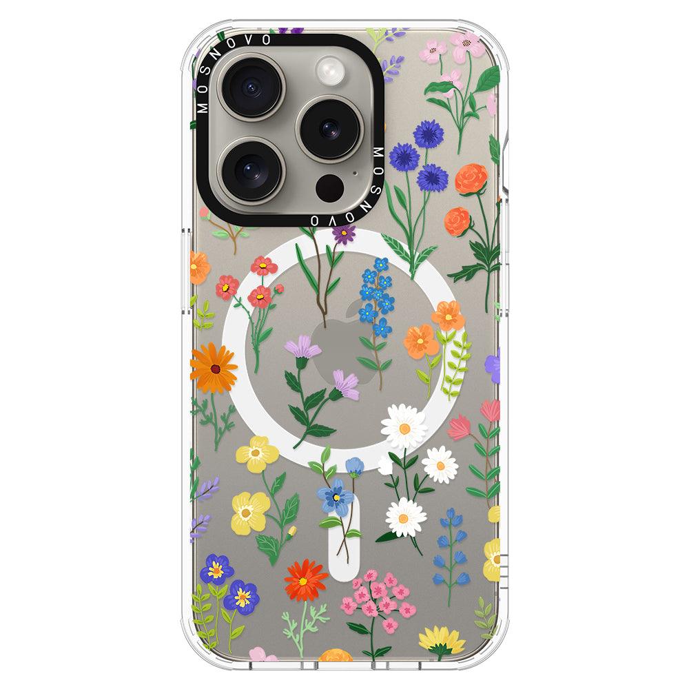 Botanical Floral Phone Case - iPhone 15 Pro Case - MOSNOVO