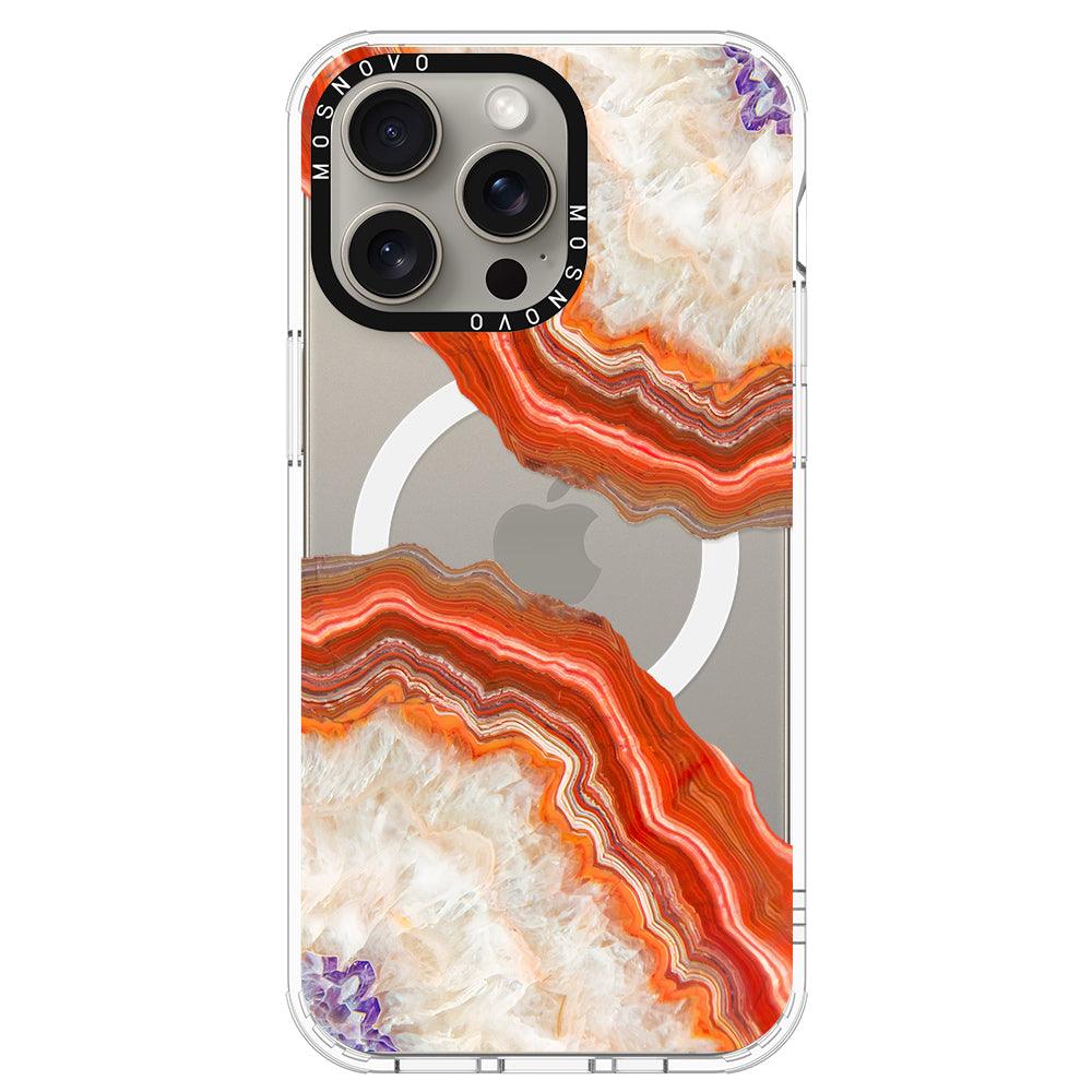 Agate Red Phone Case - iPhone 15 Pro Max Case - MOSNOVO