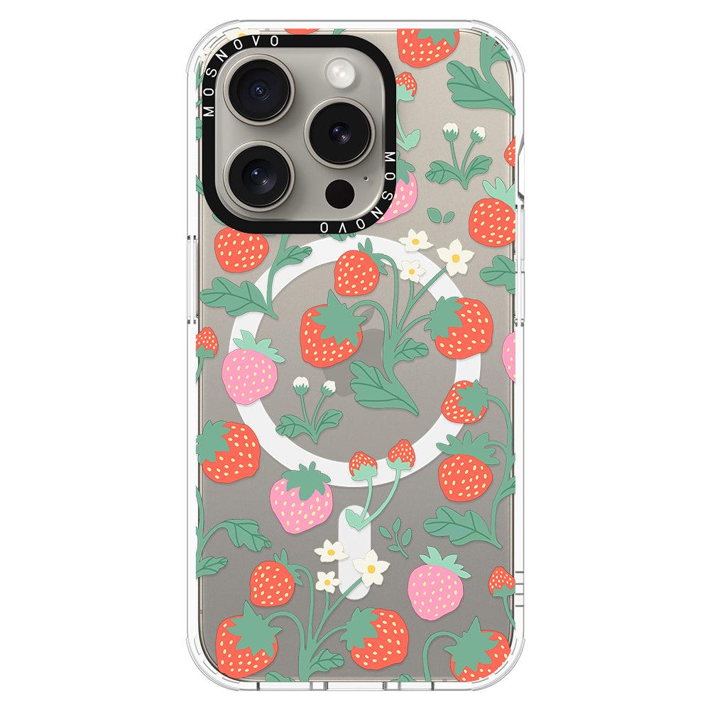 Cute Strawberry Phone Case - iPhone 15 Pro Case - MOSNOVO