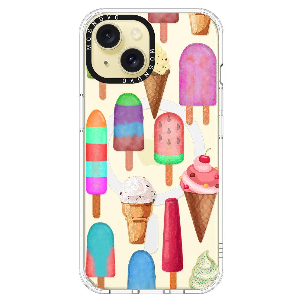 Ice Cream Phone Case - iPhone 15 Case Clear With Magsafe