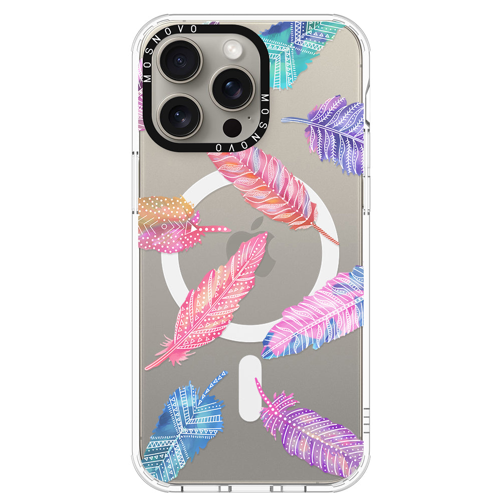 Tribal Feathers Phone Case - iPhone 15 Pro Max Case - MOSNOVO