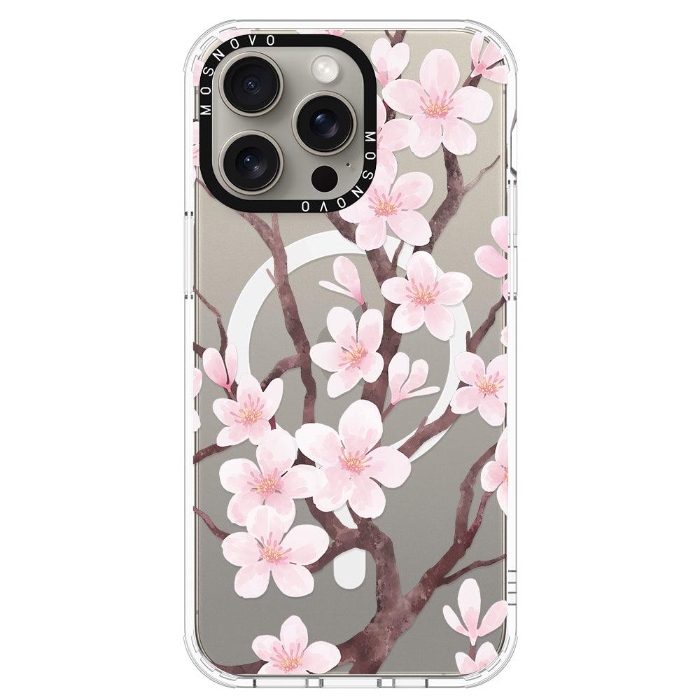 Cherry Blossom Flower Phone Case - iPhone 15 Pro Max Case - MOSNOVO