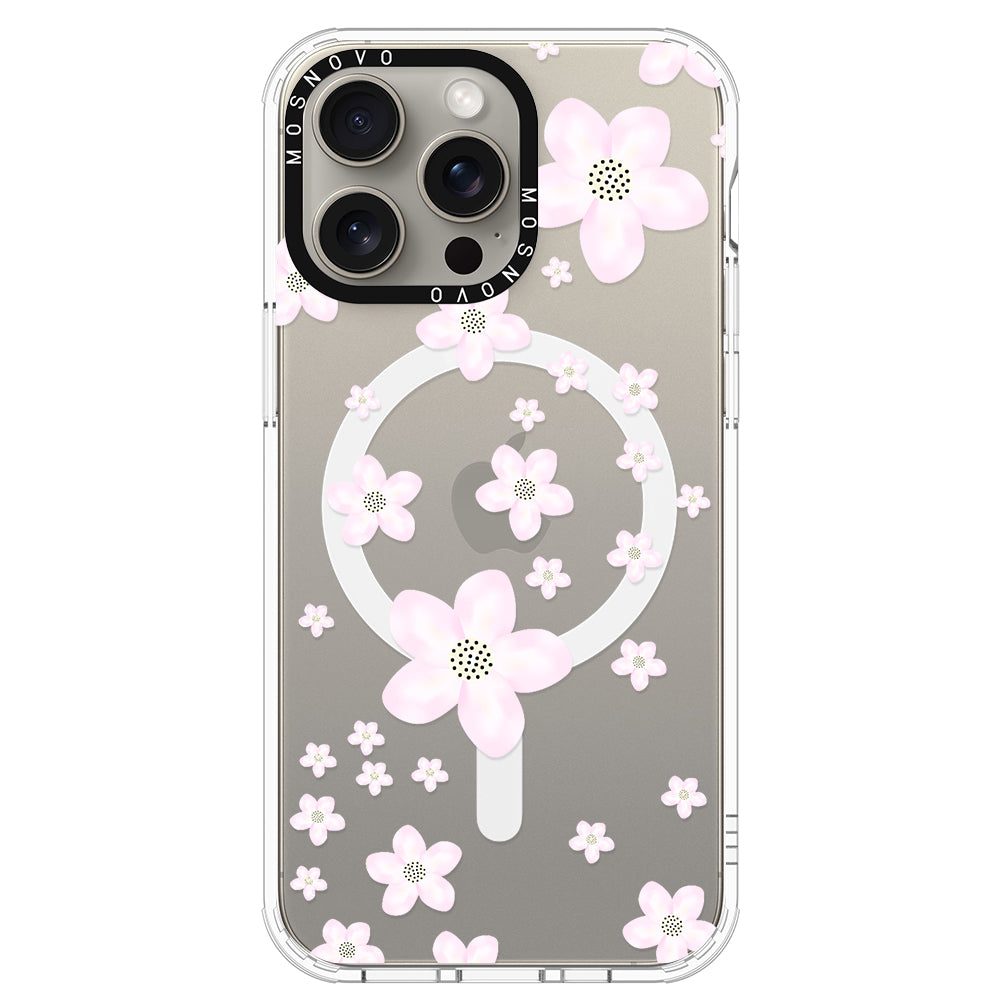 Pink Cherry Blossom Phone Case - iPhone 15 Pro Max Case - MOSNOVO