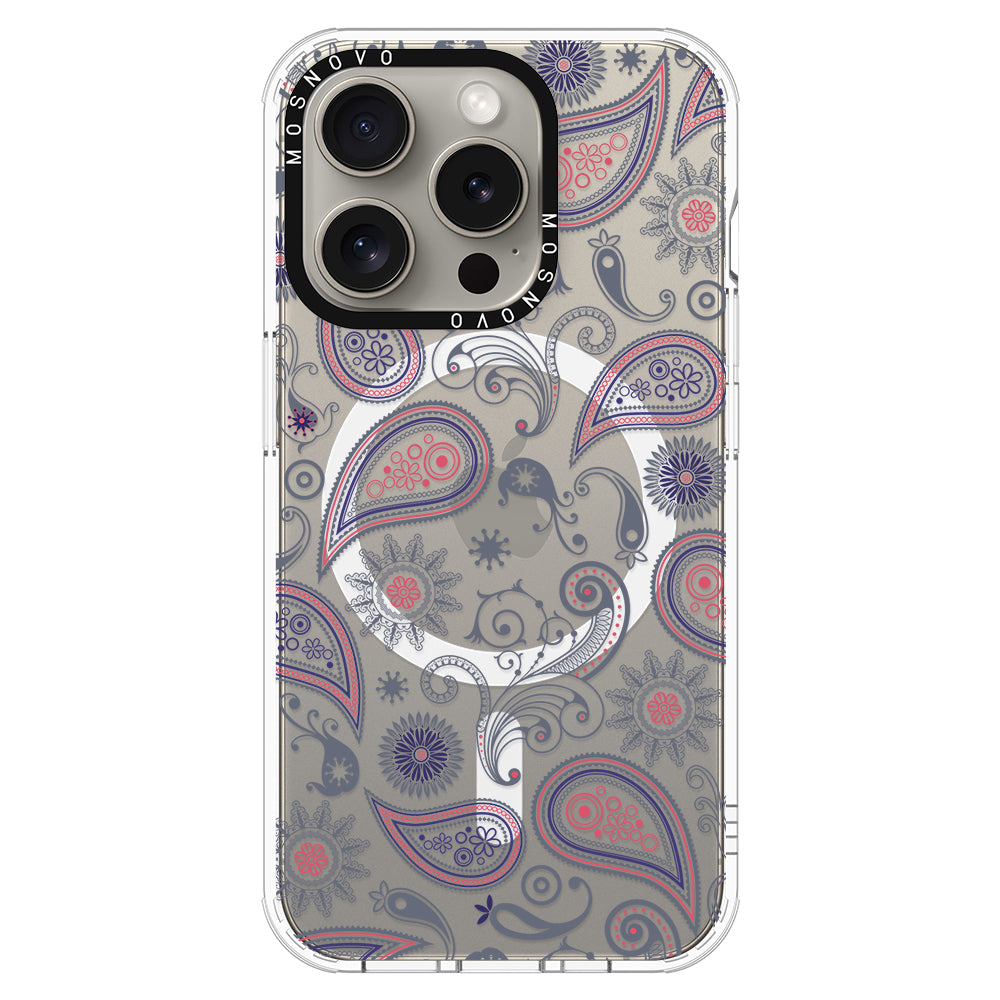 Paisley Phone Case - iPhone 15 Pro Case - MOSNOVO