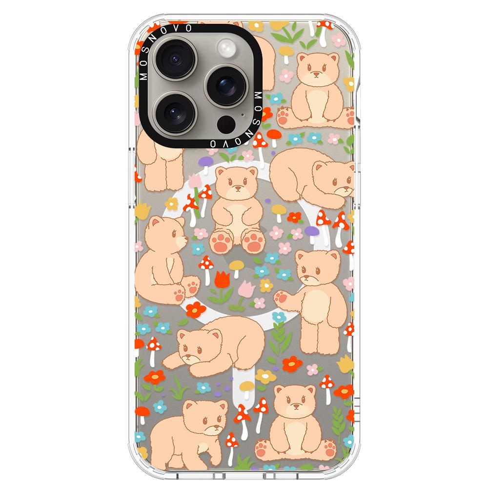 Cute Bear Phone Case - iPhone 15 Pro Max Case - MOSNOVO