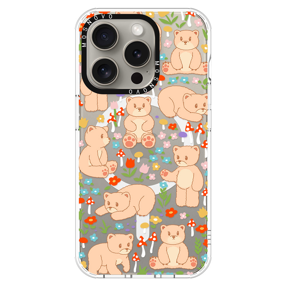 Cute Bear Phone Case - iPhone 15 Pro Case - MOSNOVO